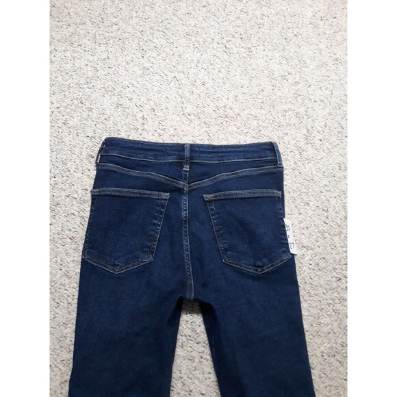 30 We The Free High Rise Skinny Dark Wash Raw Fray Hem - Picture 5 of 8